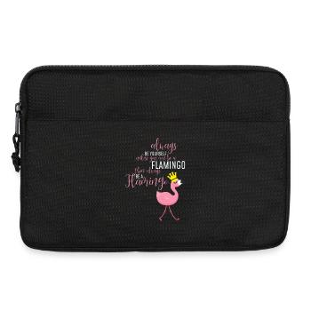 Flamingo Selbstsein: Einzigartige Botschaft - Laptoptasche 13" - Schwarz - Vorne
