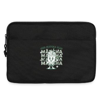 Iced Matcha Club Funny Matcha Tea Lover Green - Laptoptasche 13" - Schwarz - Vorne