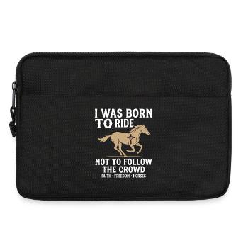 Born To Ride Horse Freedom Design - Laptop bag 13" - black - Front