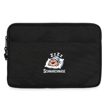 Humour drôle : nez qui ronfle, tête endormie, - Sacoche pour ordinateur portable 13 pouces - noir - Devant