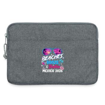Plages Booze Besties Mexique 2026 Ambiance Voyage entre filles - Sacoche pour ordinateur portable 13 pouces - gris chiné - Devant