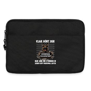 Hundehalter Geschenk Deutscher Schäferhund Gassi T - Laptoptasche 13" - Schwarz - Vorne