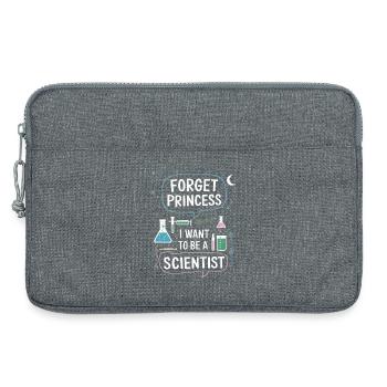 Vergiss Prinzessin, ich will Wissenschaftler - Laptoptasche 13" - Grau meliert - Vorne