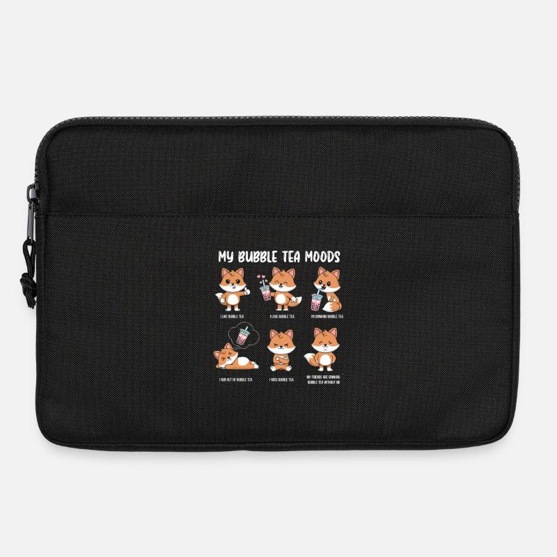 Fuchs Bubble Tea Meme - Laptoptasche 13" - Schwarz