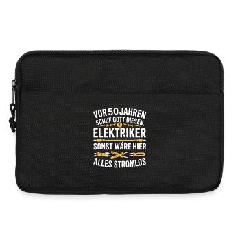 Electronics Technician 50 Birthday Electricity Electrician - Laptop bag 13" - black - Front