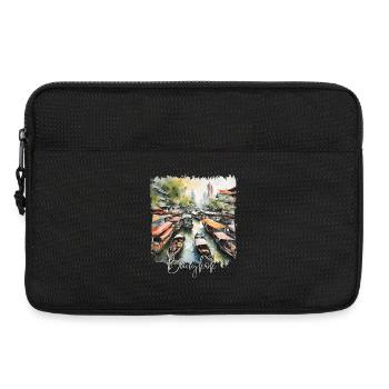 Aquarelle de Bangkok, Bangkok Thaïlande - Sacoche pour ordinateur portable 13 pouces - noir - Devant