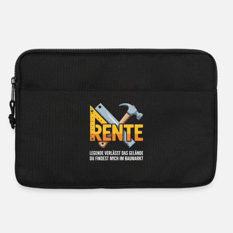 Rente im Baumarkt – Werkzeug-Logo - Laptoptasche 13" - Schwarz