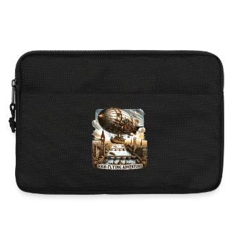 High-flying airship over London's horizon - Laptop bag 13" - black - Front