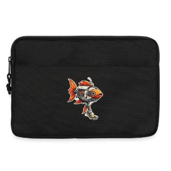 Steampunk Fischroboter Roboter Fisch - Laptoptasche 13" - Schwarz - Vorne