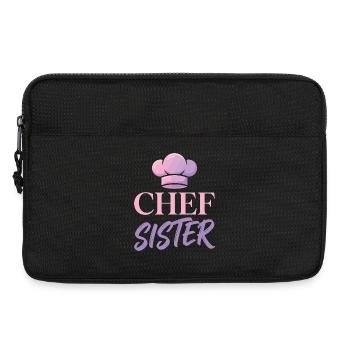 Chef Sister Kochmützen Design - Laptoptasche 13" - Schwarz - Vorne