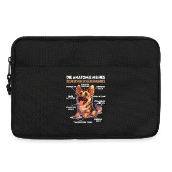 Deutscher Schäferhund Hundehalter Geschenk Gassi T - Laptoptasche 13" - Schwarz - Vorne
