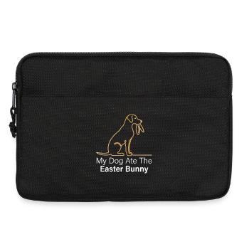 Mein Hund fraß den Osterhase lustiges Oster Design - Laptoptasche 13" - Schwarz - Vorne