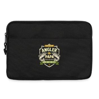 Angeln Geschenk Mann Angler und Papa Hier bin ich! - Laptoptasche 13" - Schwarz - Vorne