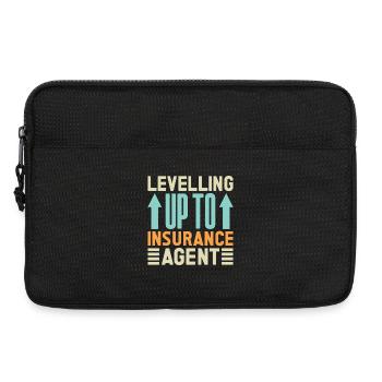 Insurance Agent Levelling Up To Funny Insurance - Laptoptasche 13" - Schwarz - Vorne