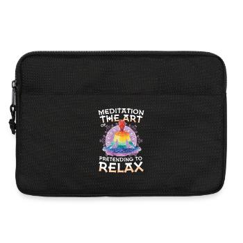 Méditation : L’art de faire semblant de se détendre Yoga - Sacoche pour ordinateur portable 13 pouces - noir - Devant