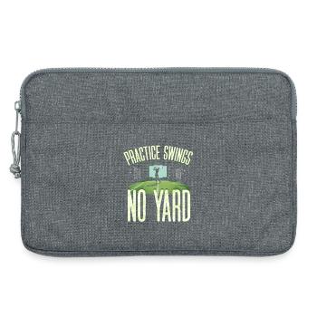 Golf Simulator Practice Swings No Yard - Laptop bag 13" - heather grey - Front