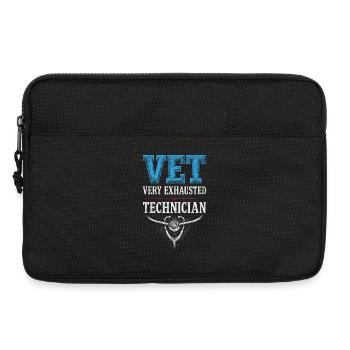 Tierarzt Tiermediziner Very Exhausted Technician - Laptoptasche 13" - Schwarz - Vorne