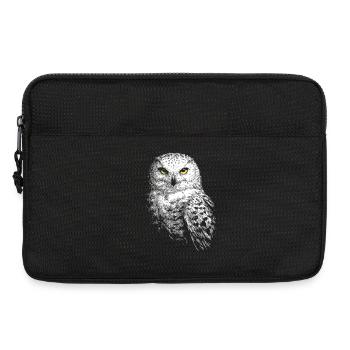 Snowy owl - Laptop bag 13" - black - Front