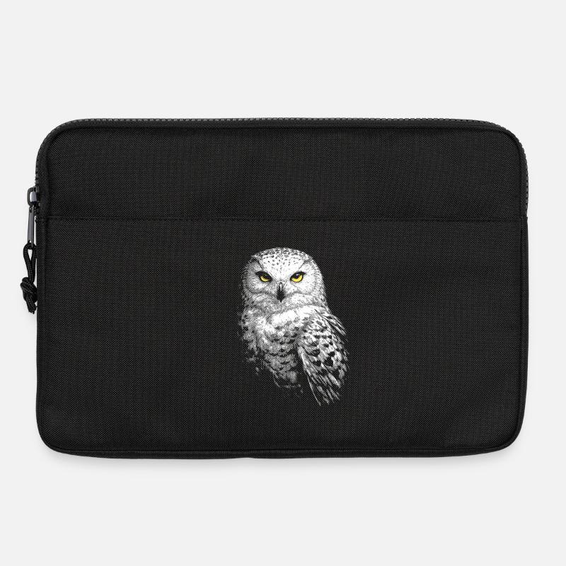 Schneeeule - Laptoptasche 13" - Schwarz
