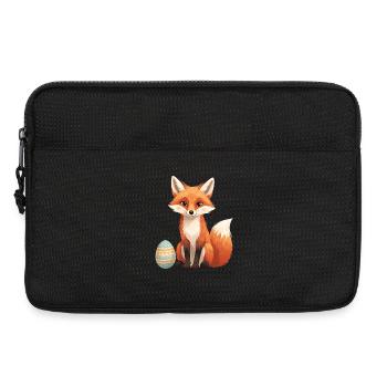Renard de Pâques au style doux - Sacoche pour ordinateur portable 13 pouces - noir - Devant