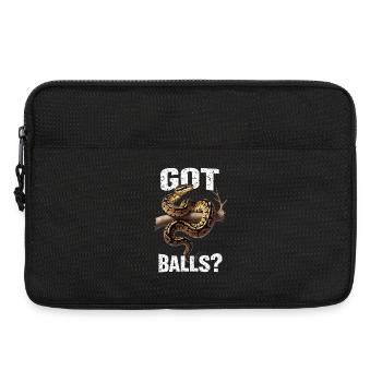 Königspython Schlangen Liebhaber Terrarium Python - Laptoptasche 13" - Schwarz - Vorne