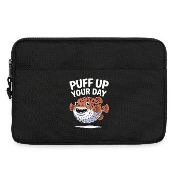 Puff Up Your Day - Kugelfisch Fun - Laptoptasche 13" - Schwarz - Vorne