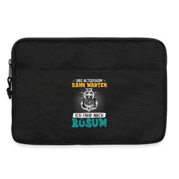 Grandpa RETIREMENT HOME CAN WAIT HAS TO GO TO BÜSUM Lustig - Laptop bag 13" - black - Front