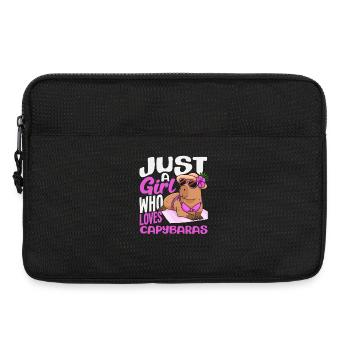 Just A Girl Who Loves Capybaras Cute Funny Animal - Laptoptasche 13" - Schwarz - Vorne