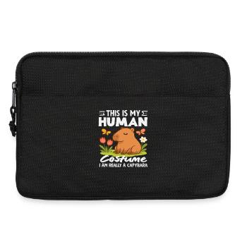 Costume humain Je suis un capybara - Sacoche pour ordinateur portable 13 pouces - noir - Devant
