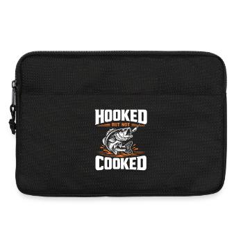 Sur le crochet, pas frit | Humour de pêcheur - Sacoche pour ordinateur portable 13 pouces - noir - Devant