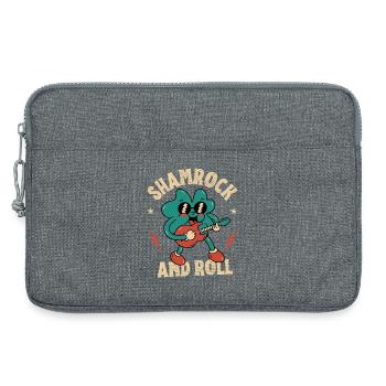 Shamrock and Roll - Laptop bag 13" - heather grey - Front