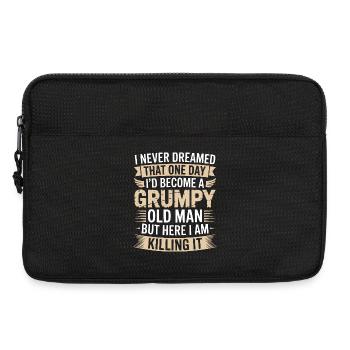Grumpy Old Man Killing It - Laptop bag 13" - black - Front