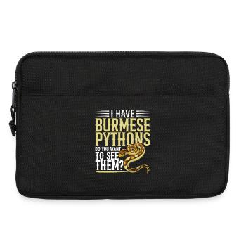  Burmese Python Hde Snake Stuffed Animal Reptile - Laptop bag 13" - black - Front