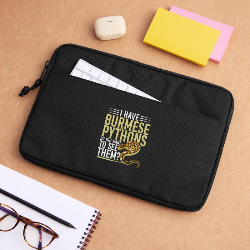 Burmesische Python HDE Schlangen-Stofftier-Reptil Laptoptasche 13"