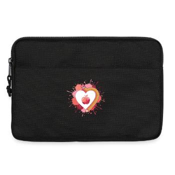 Heart Pencil Apple Motif for Teacher - Laptop bag 13" - black - Front