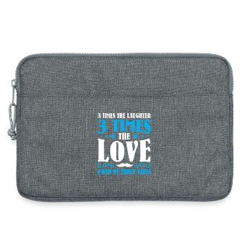 Père, père de trois filles et filles - Sacoche pour ordinateur portable 13 pouces - gris chiné - Devant