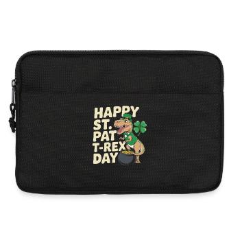 Dino Leprechaun St Patrick Day - Laptop bag 13" - black - Front