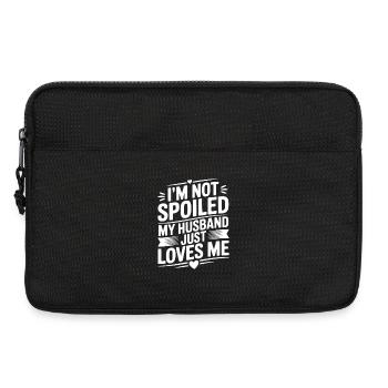 Je ne suis pas gâtée, mon mari m’aime juste - Sacoche pour ordinateur portable 13 pouces - noir - Devant