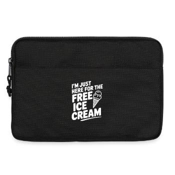 Ich bin nur wegen der kostenlosen Sahne hier. - Laptoptasche 13" - Schwarz - Vorne