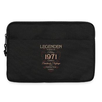 Cadeau d’anniversaire 55 mars 1971 Vintage rétro - Sacoche pour ordinateur portable 13 pouces - noir - Devant