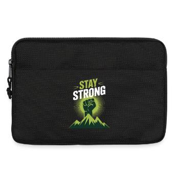 Stay Strong - Power Faust Mountains Design - Laptop bag 13" - black - Front