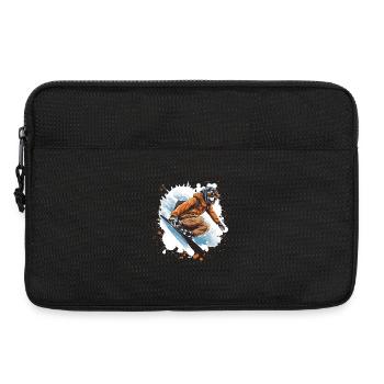 Greyhound Dog Snowboard - Laptop bag 13" - black - Front