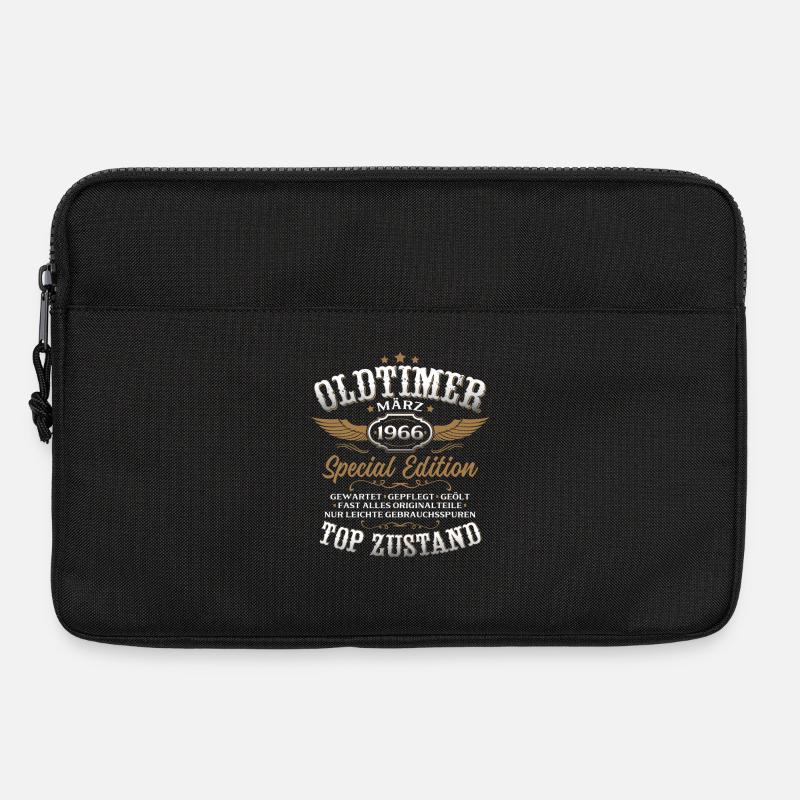 60. Geburtstag Geschenk Mann Vintage März 1966 - Laptoptasche 13" - Schwarz