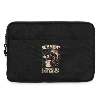 Invoquer du saumon ? | Chat Flippant Mignon - Sacoche pour ordinateur portable 13 pouces - noir - Devant