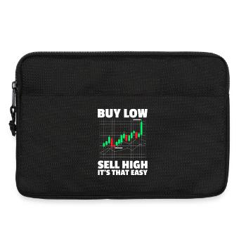 Buy low sell high Stock Market Stock Market Trader - Laptop bag 13" - black - Front