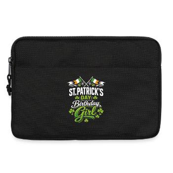  St Patricks Day Birthday Girl Clover Irish March - Laptop bag 13" - black - Front