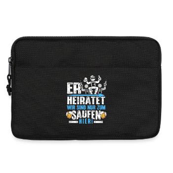 T-shirt de fête de garçon Hommes Grondement de fête de garçon - Sacoche pour ordinateur portable 13 pouces - noir - Devant