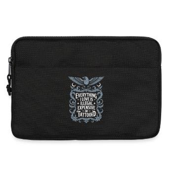 Everything I Love Is Tattooed Tätowiert Tattoo - Laptop bag 13" - black - Front