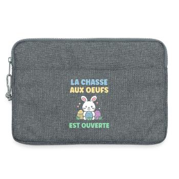 egg hunt - Laptop bag 13" - heather grey - Front