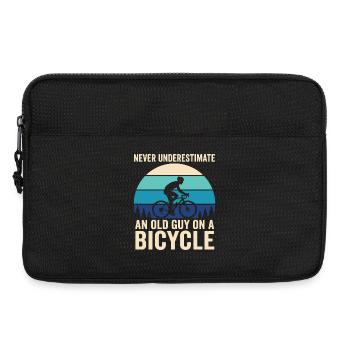 Never Underestimate Old Guy Bicycle - Laptop bag 13" - black - Front